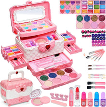 Kinderschminke Set Kinder Make Up Schminkkoffer Mädchen 4-12Jahre