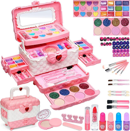 Kinderschminke Set Kinder Make Up Schminkkoffer Mädchen 4-12Jahre
