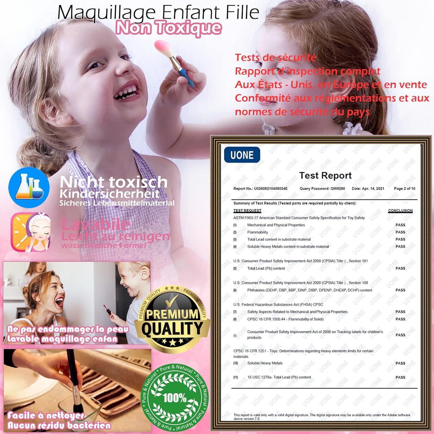 Kinderschminke Set Kinder Make Up Schminkkoffer Mädchen 4-12Jahre