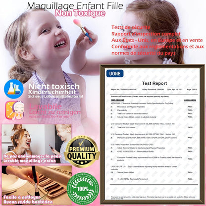Kinderschminke Set Kinder Make Up Schminkkoffer Mädchen 4-12Jahre