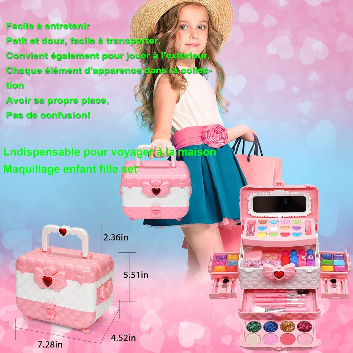 Kinderschminke Set Mädchen Make Up Schminkkoffer Spielzeug Geschenke