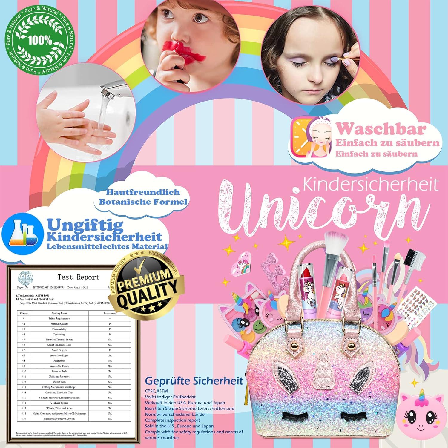 Kinderschminke Set Mädchen Kinder Make Up Geschenk 4-12J