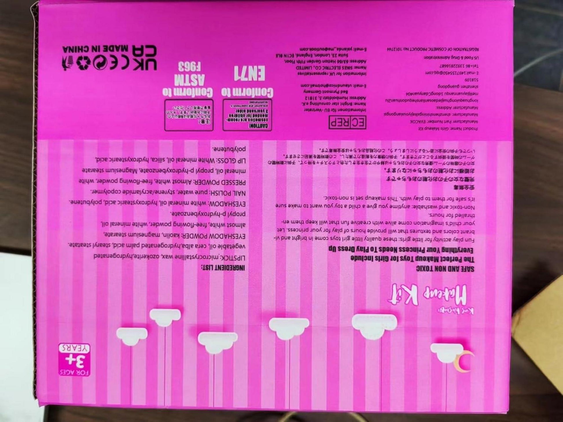 Kinderschminke Set Mädchen Kinder Make Up Schminkset Spielzeug 4-12 Jahre