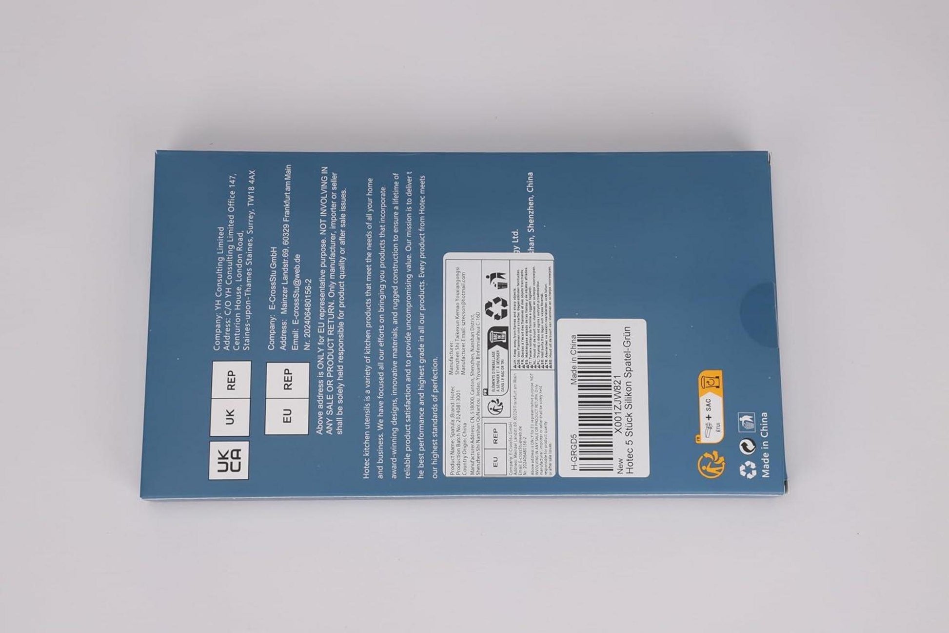 HOTEC Pfannenwender-Set aus Silikon, antihaftbeschichtet, spülmaschinenfest, BPA-frei, dunkelgrün, 5-teilig