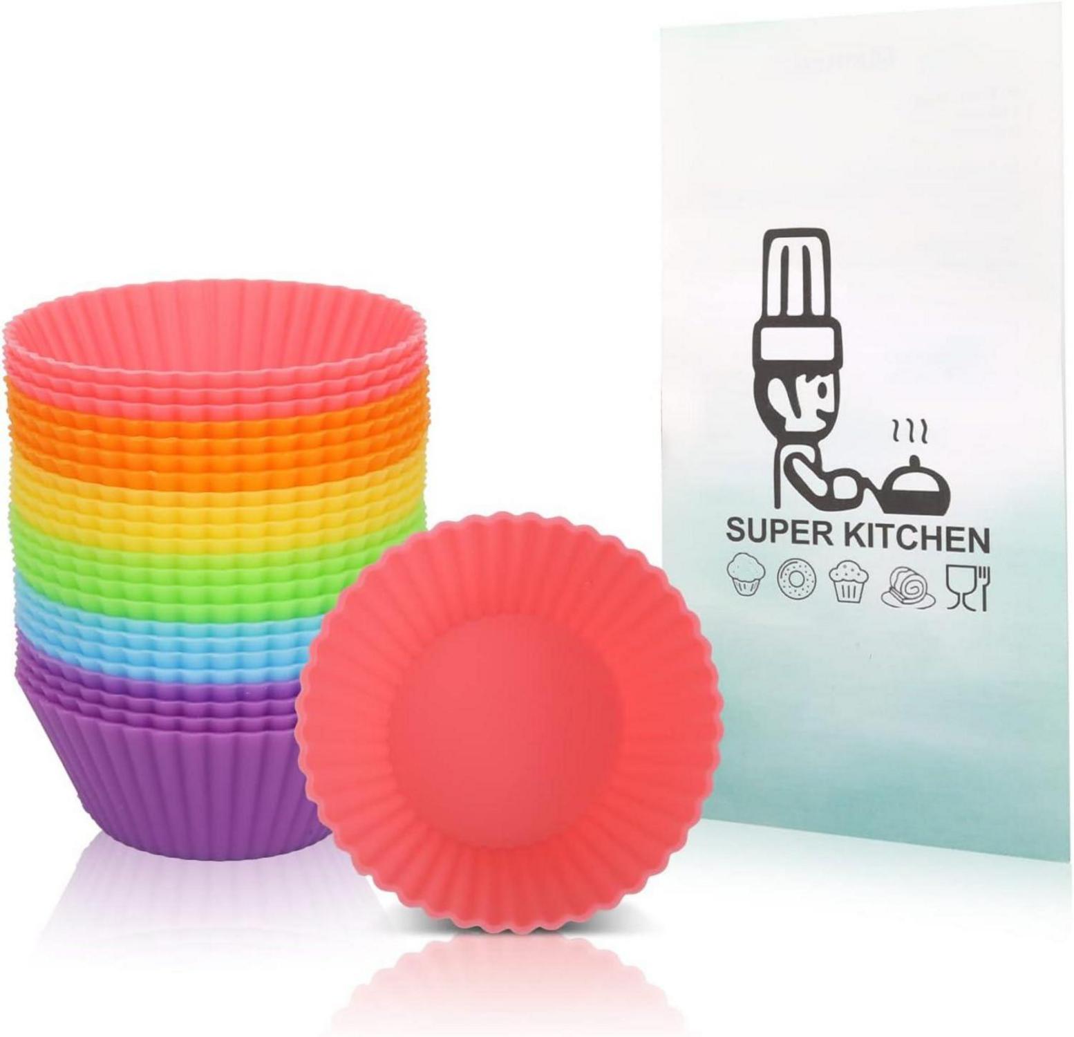 24er-Pack Mini Muffinform Silikon Antihaft Backformen