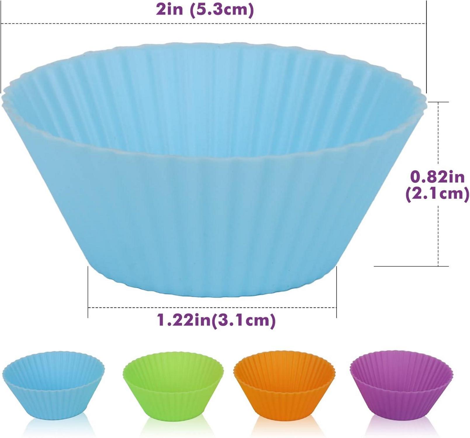 24er-Pack Mini Muffinform Silikon Antihaft Backformen