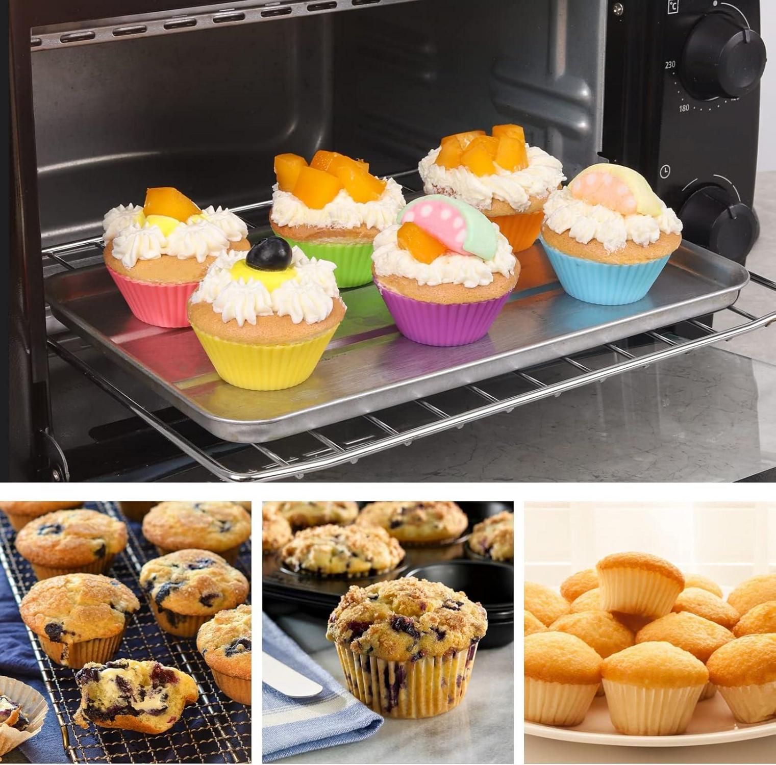 Mini Muffinform Silikon Klein Cupcake Backform Antihaft 24er-Pack