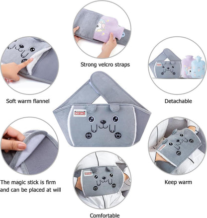 Nifogo Wärmflaschengürtel 1,3L mit Weichem Taillen-Bezug