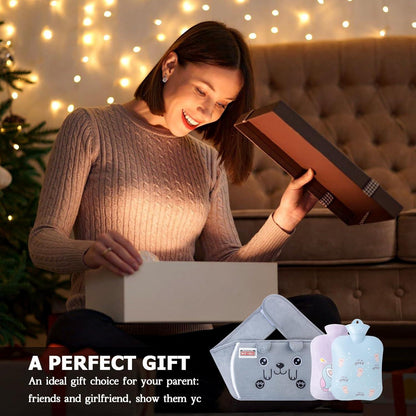 Wärmflaschengürtel 1,3L mit Weichem Bezug für Nacken Schulter Rücken Beine