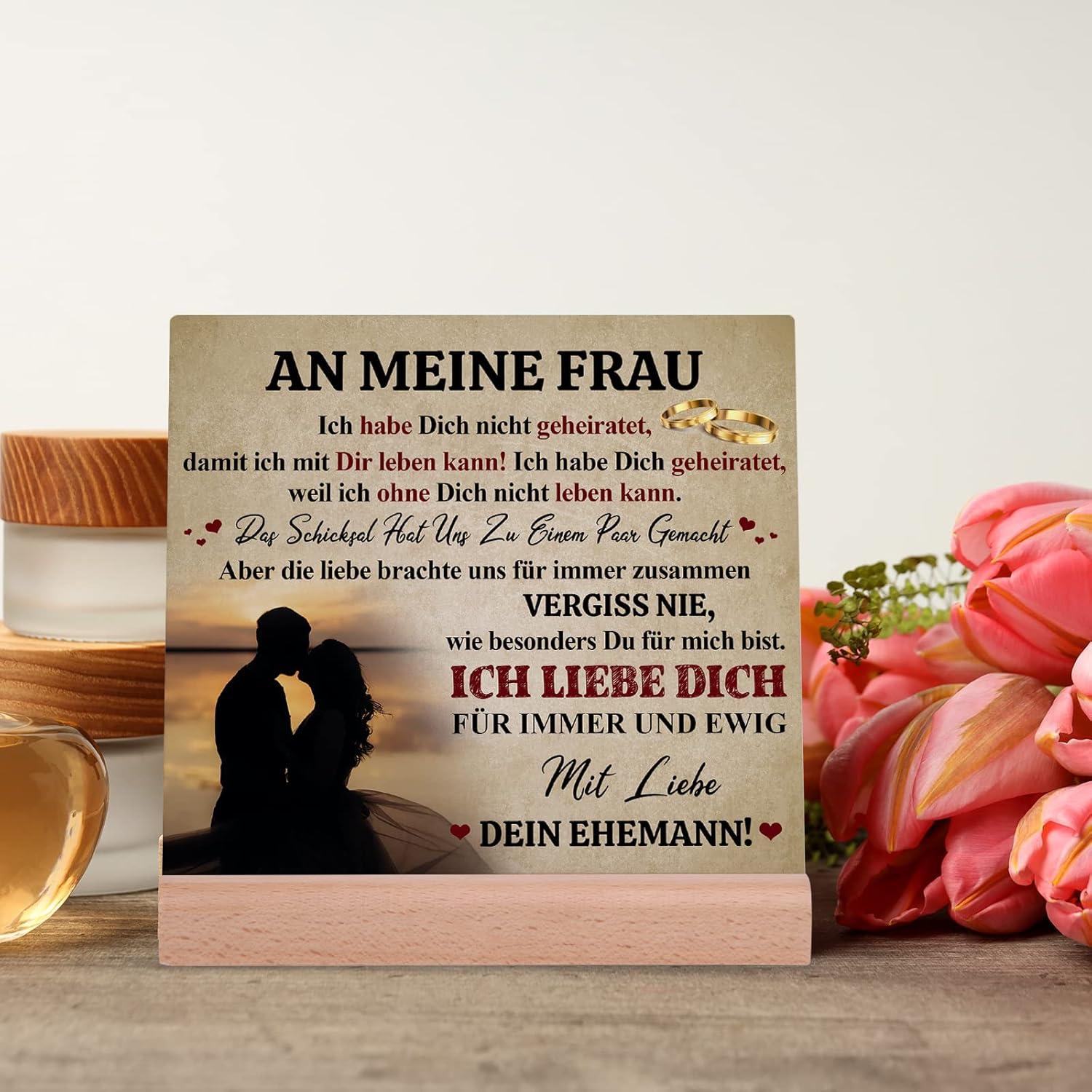 Liebesgeschenk für Frau Holzsockel Dekoration Geburtstag Jahrestag