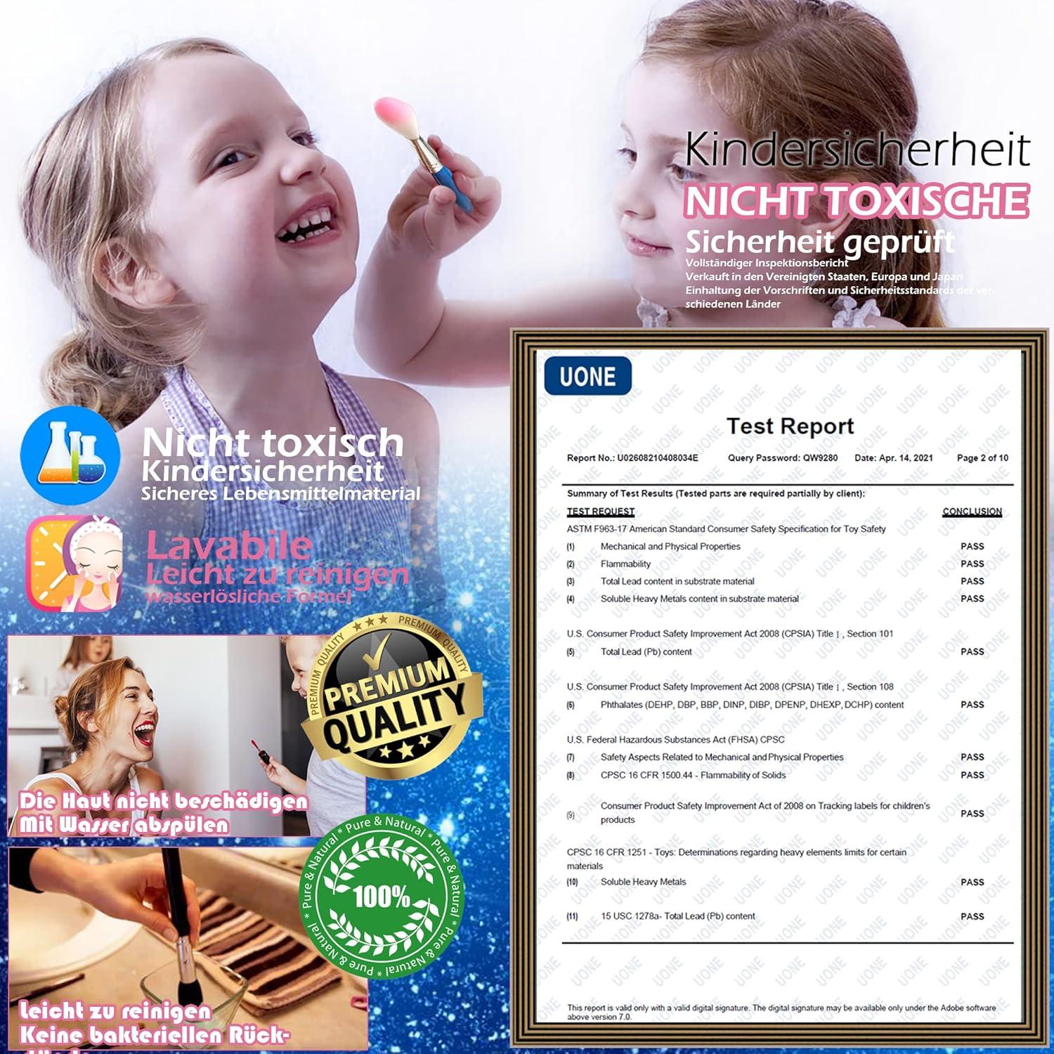 Kinderschminke Mädchen Make Up 57PCS Schminkkoffer Spielzeug Jungen