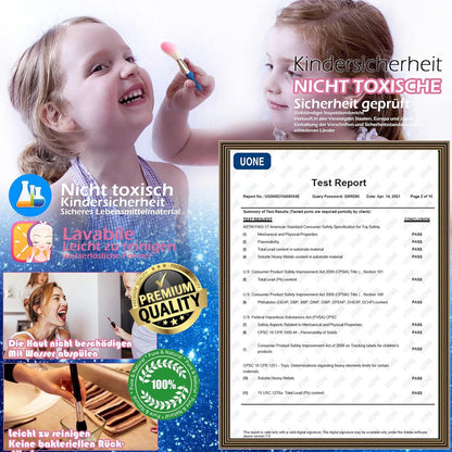 Kinderschminke Mädchen Make Up 57PCS Schminkkoffer Spielzeug Jungen