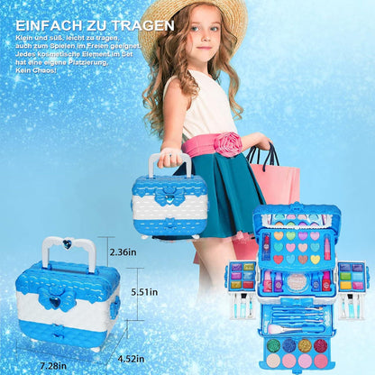 Kinderschminke Set Mädchen Kinder Make Up 57PCS Schminkset