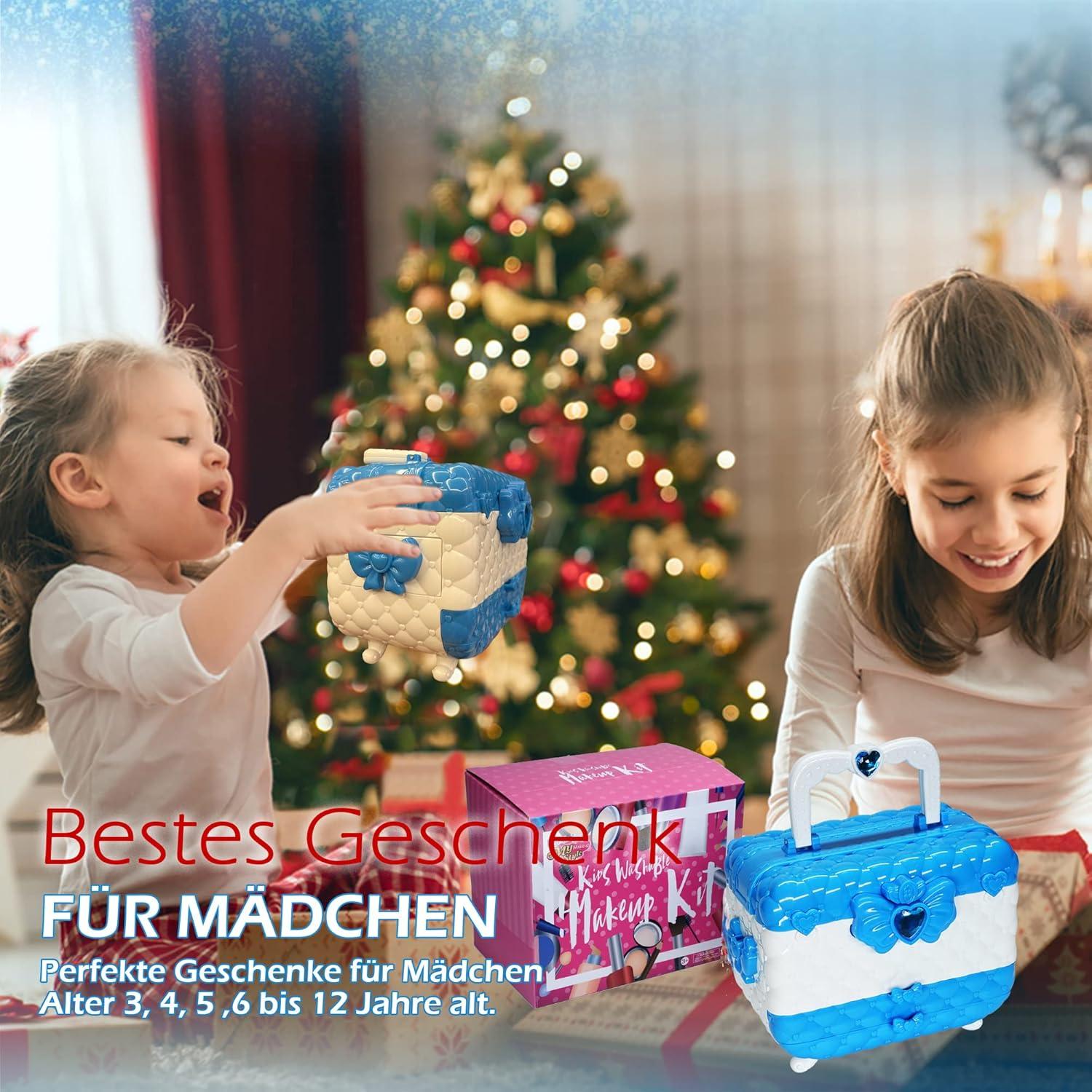 Kinderschminke Set Mädchen Make Up Spielzeug 57-teilig Geburtstags Geschenke