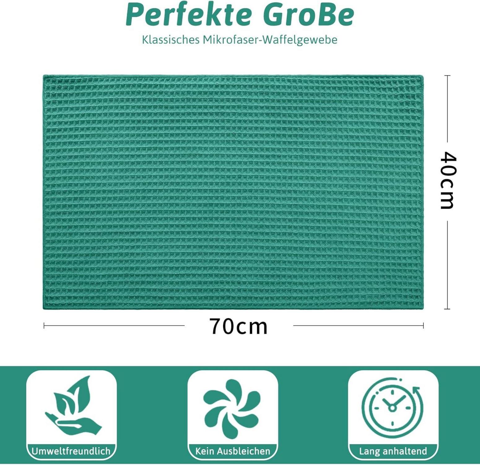 Microfasertücher 4er-Set Saugfähige Fusselfrei Küchentücher 40x70cm