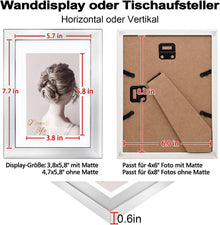 Egofine Bilderrahmen Holz 15x20 cm Acrylglas MDF 4er-Set