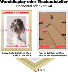 Egofine Bilderrahmen 13x18 4er-Set Holz-Verbund mit Echtglas