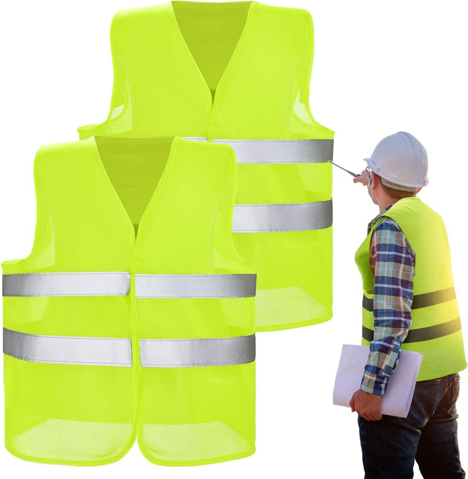 Sicherheitswesten Set Auto Warnwesten 2er Pack ISO 20471