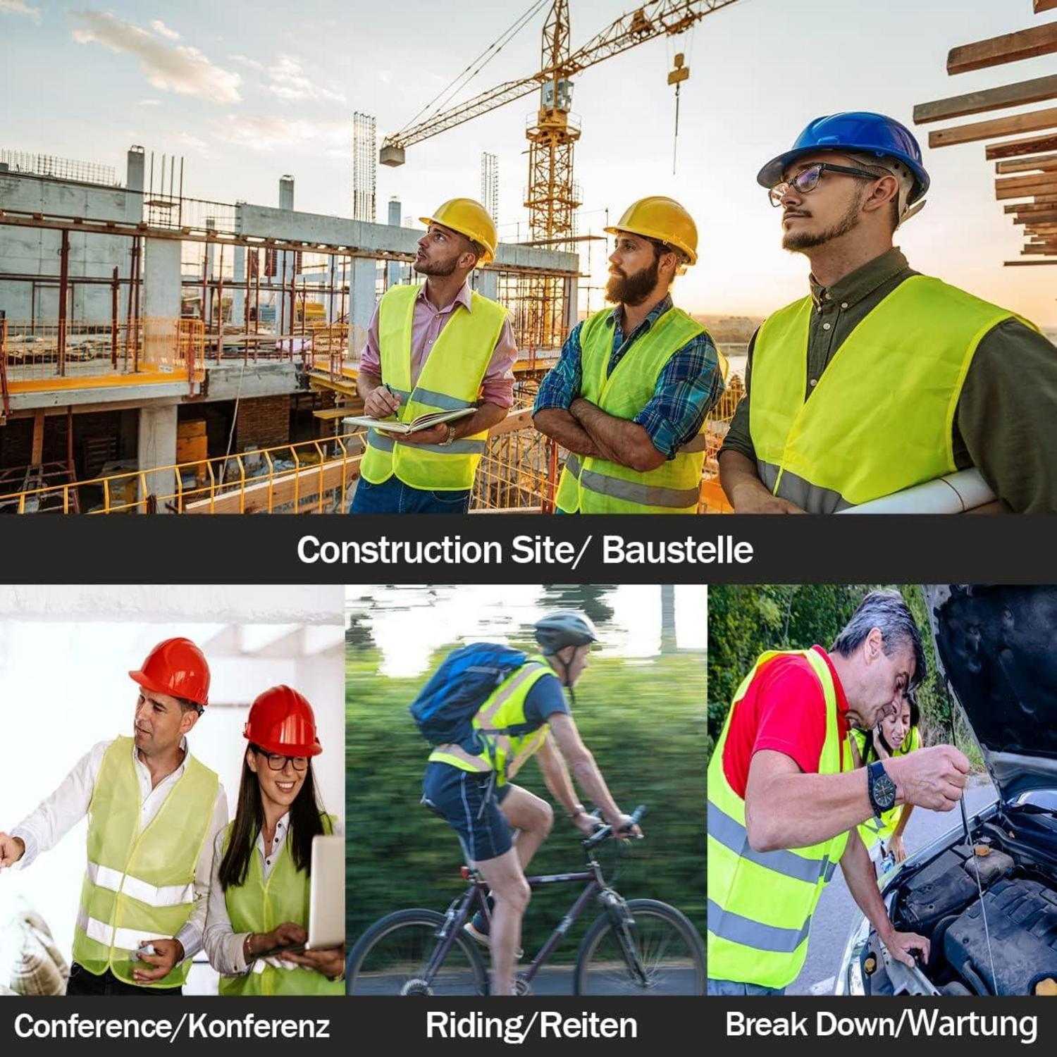 Warnwesten Auto 2er-Set EN ISO 20471 - Reflektierende Sicherheitswesten