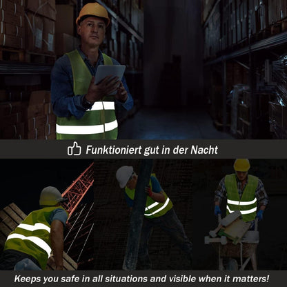 2er Warnwesten Auto Sicherheitswesten Reflexartikel S-XXL