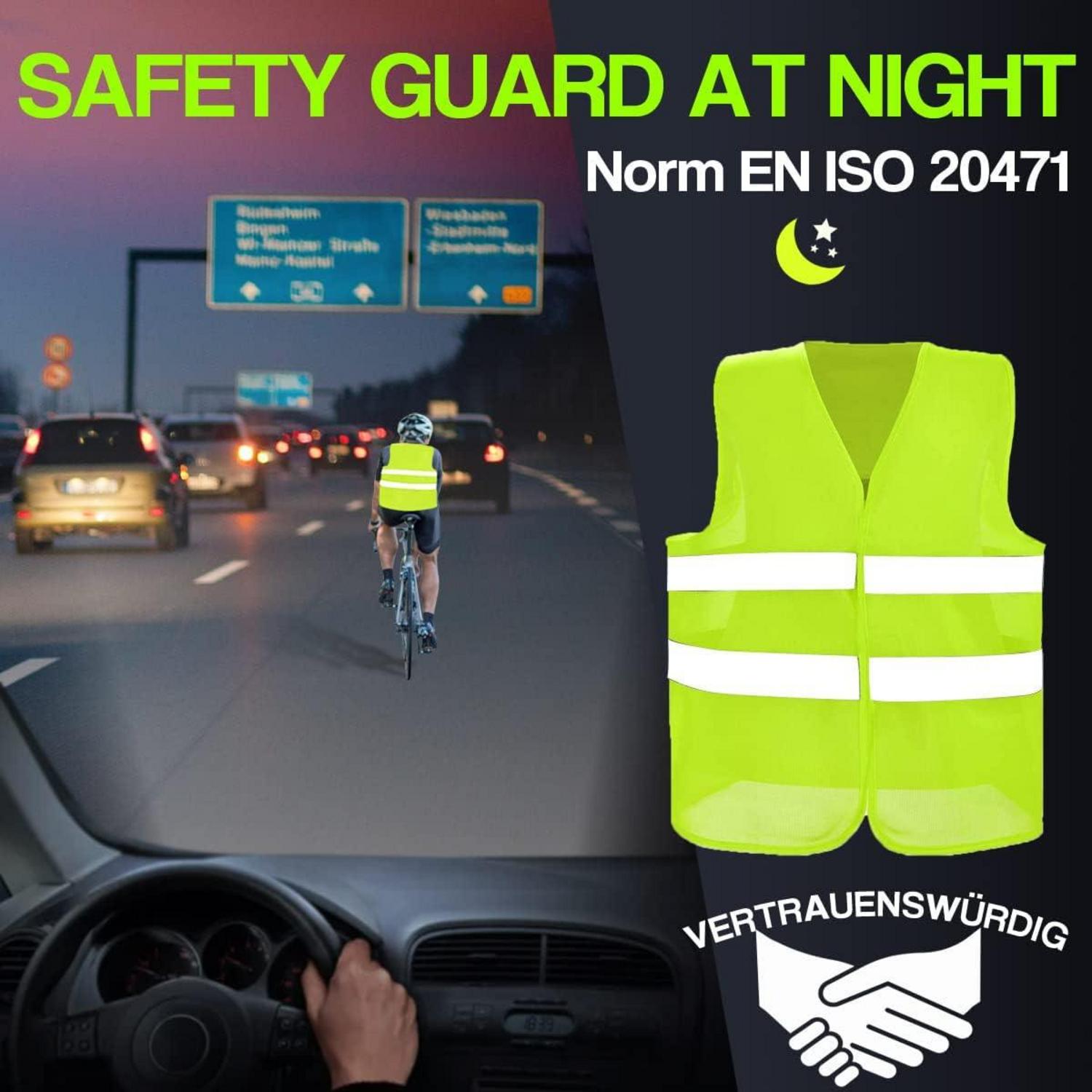 Warnwesten Auto 2er Set Sicherheitsweste LKW PKW Reflektierend