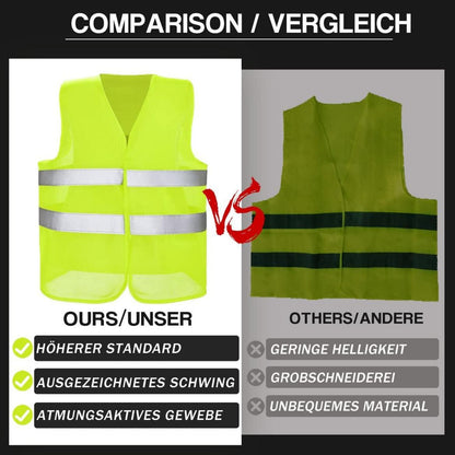 2er Warnwesten Auto Sicherheitswesten Reflexartikel S-XXL