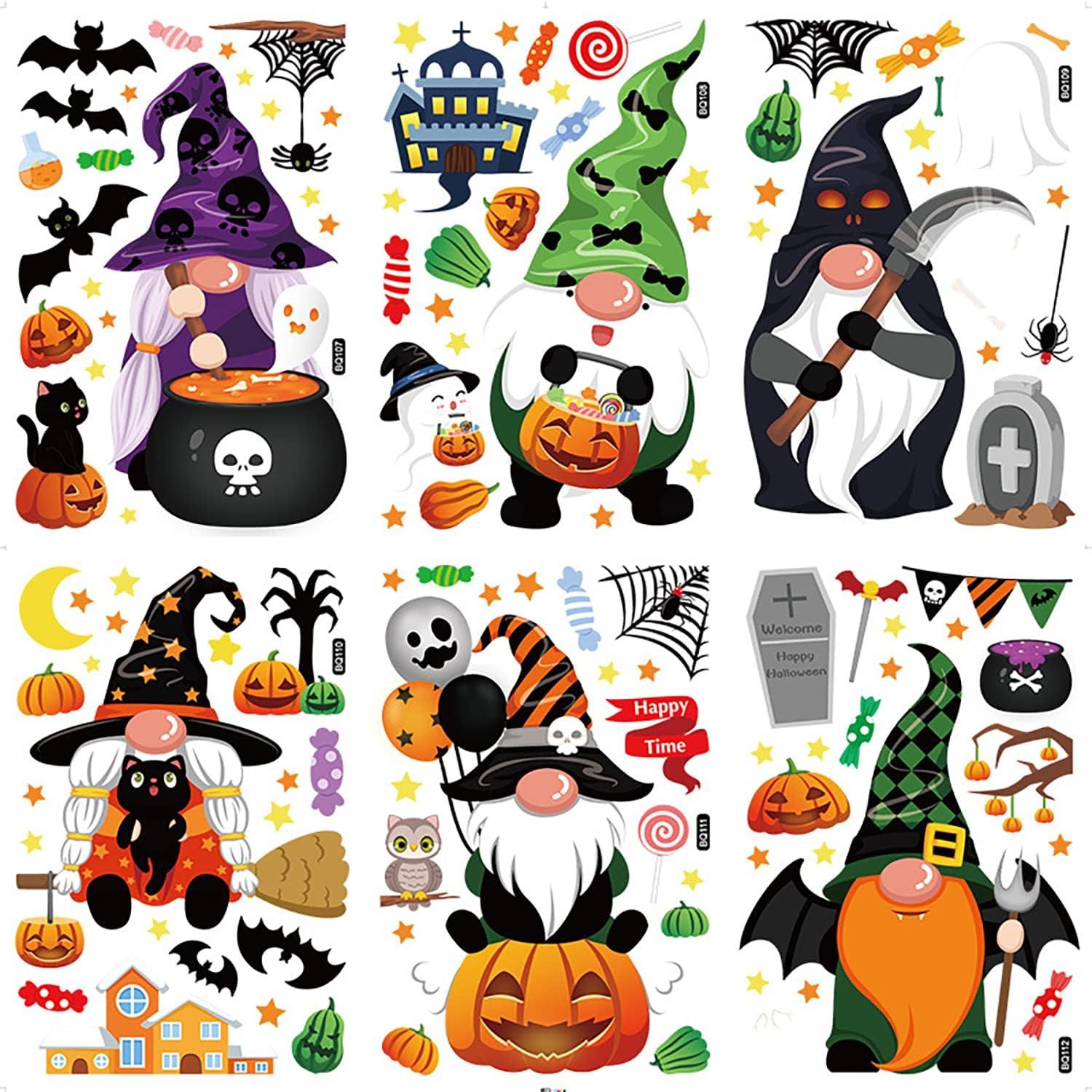 Halloween Fenster Aufkleber Dekoration Stickers Thanksgiving 6 pcs