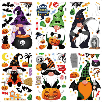 Halloween Fenster Aufkleber Dekoration Stickers Thanksgiving 6 pcs