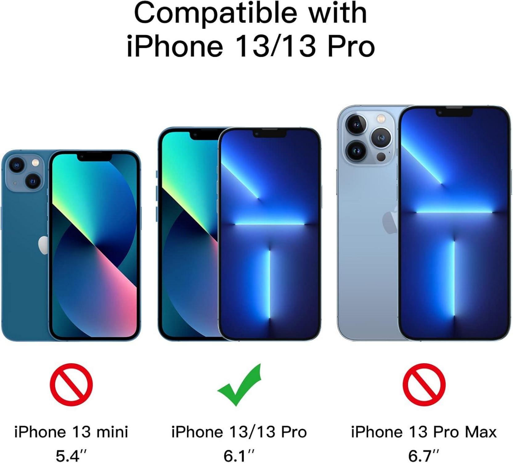 Sichtschutz Glasfolie iPhone 13/13 Pro 6,1 Zoll, Panzer Anti-Spy