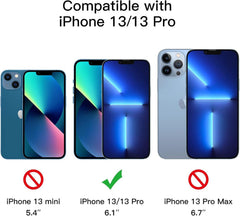 Sichtschutz Glasfolie iPhone 13/13 Pro 6,1 Zoll, Panzer Anti-Spy