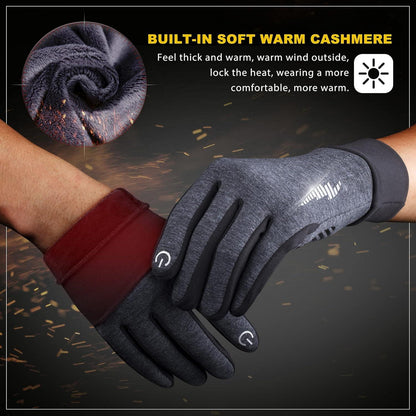 SIMARI Winter Thermo-Handschuhe Touchscreen Anti-Rutsch Winddicht - XL Grau