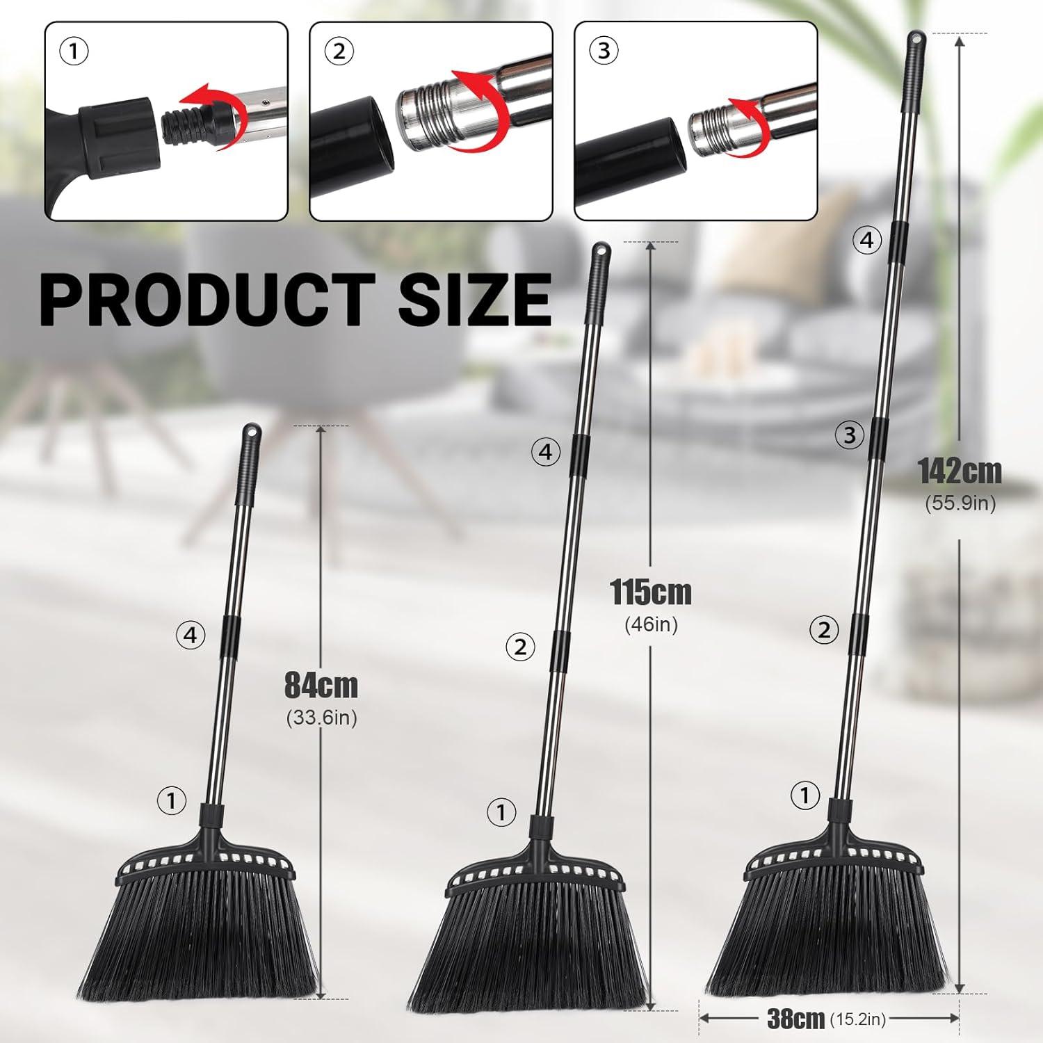 Besen mit Stiel - Professioneller Straßen- und Gartenbesen