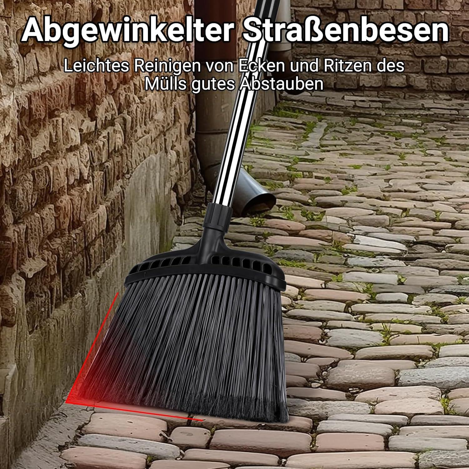 Besen mit Stiel 140cm, professionell - strapazierfähige Borsten, Innen