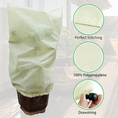 2er Pack Winterschutz-Hauben 80x100cm 50g/m² Beige