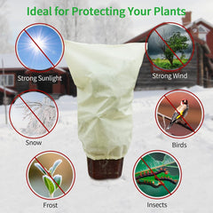 Winterschutz-Haube 2er Set 80x100 cm 50g/m² beige Garden Frostschutzvlies