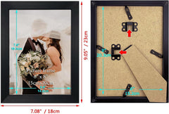 6er Set Bilderrahmen 15x20 cm Schwarz Fotorahmen Collage
