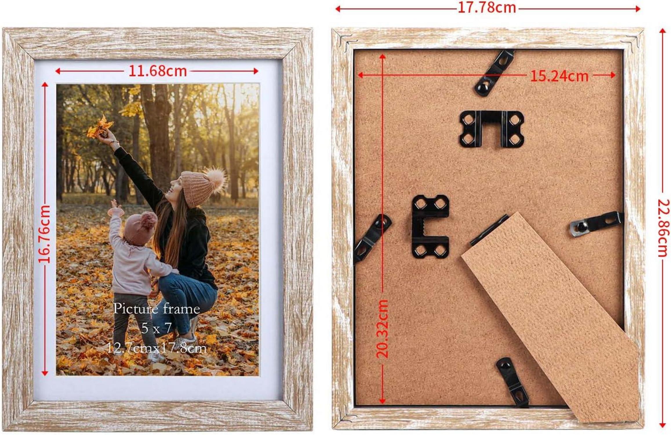 6er Set Natur Bilderrahmen 13x18 cm inkl. Passepartouts
