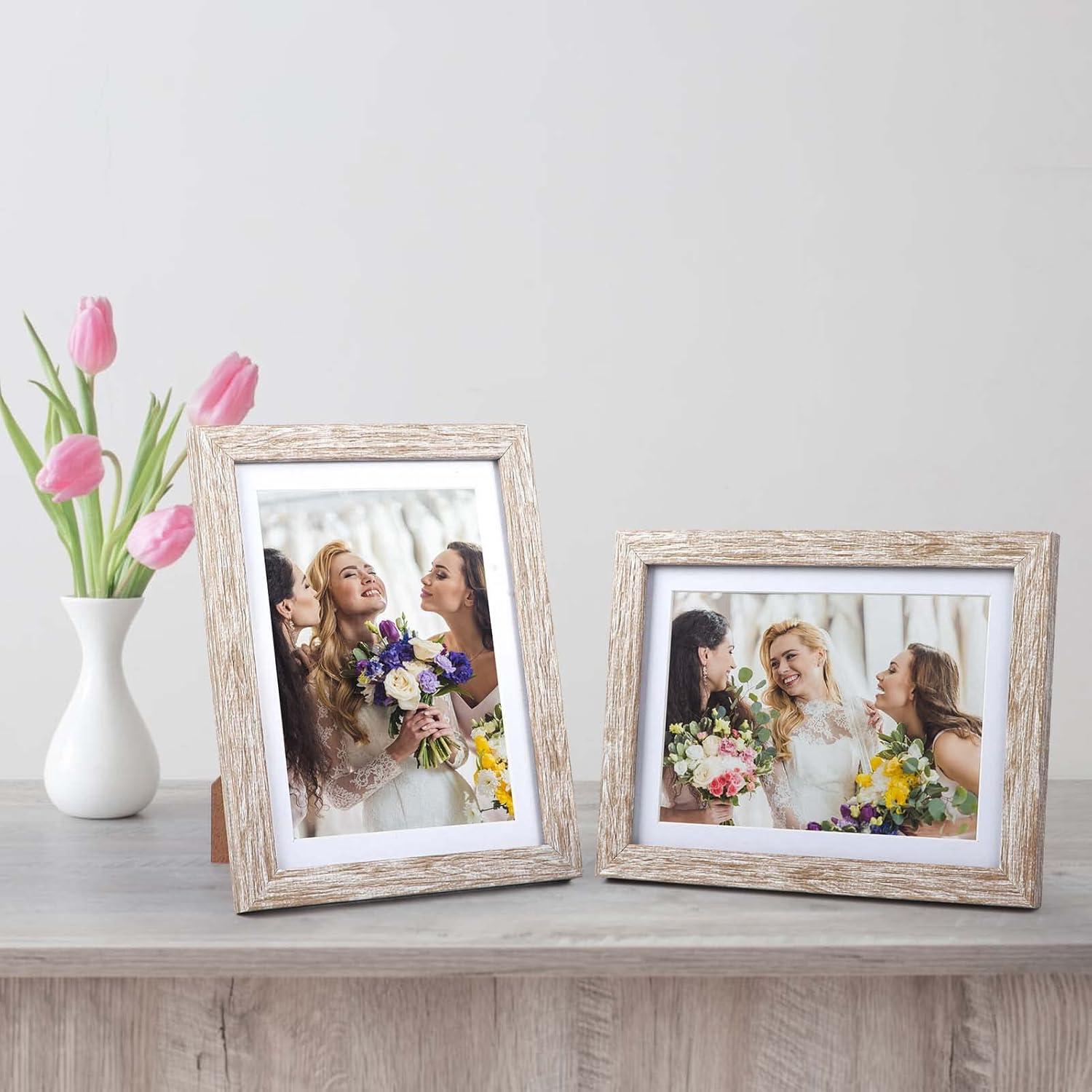 6er-Set Bilderrahmen 13x18cm mit Passepartouts - Wand- oder Tischaufsteller