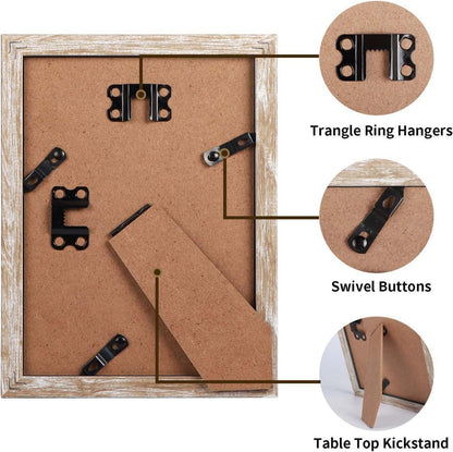 6er-Set Bilderrahmen 13x18cm mit Passepartouts - Wand- oder Tischaufsteller