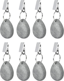 8er Set Tischdeckenbeschwerer Clips Naturstein Gewichte