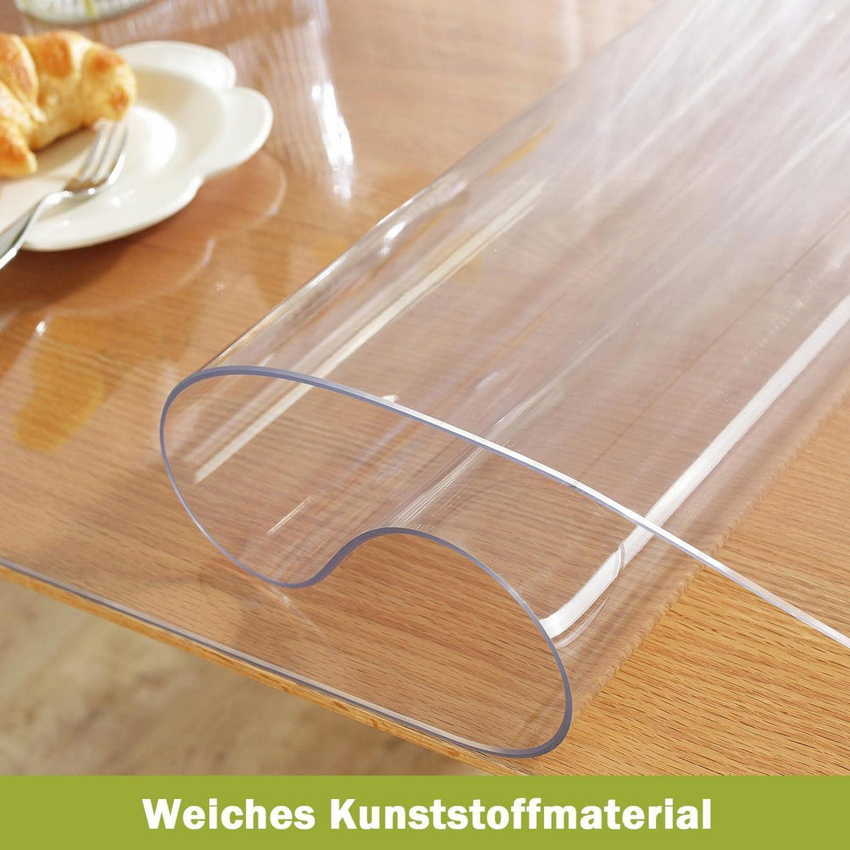 Transparente Tischfolie 110x240cm | Schutzfolie für Tisch & Co.