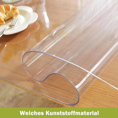 Transparente Tischfolie 110x240cm | Schutzfolie für Tisch & Co.