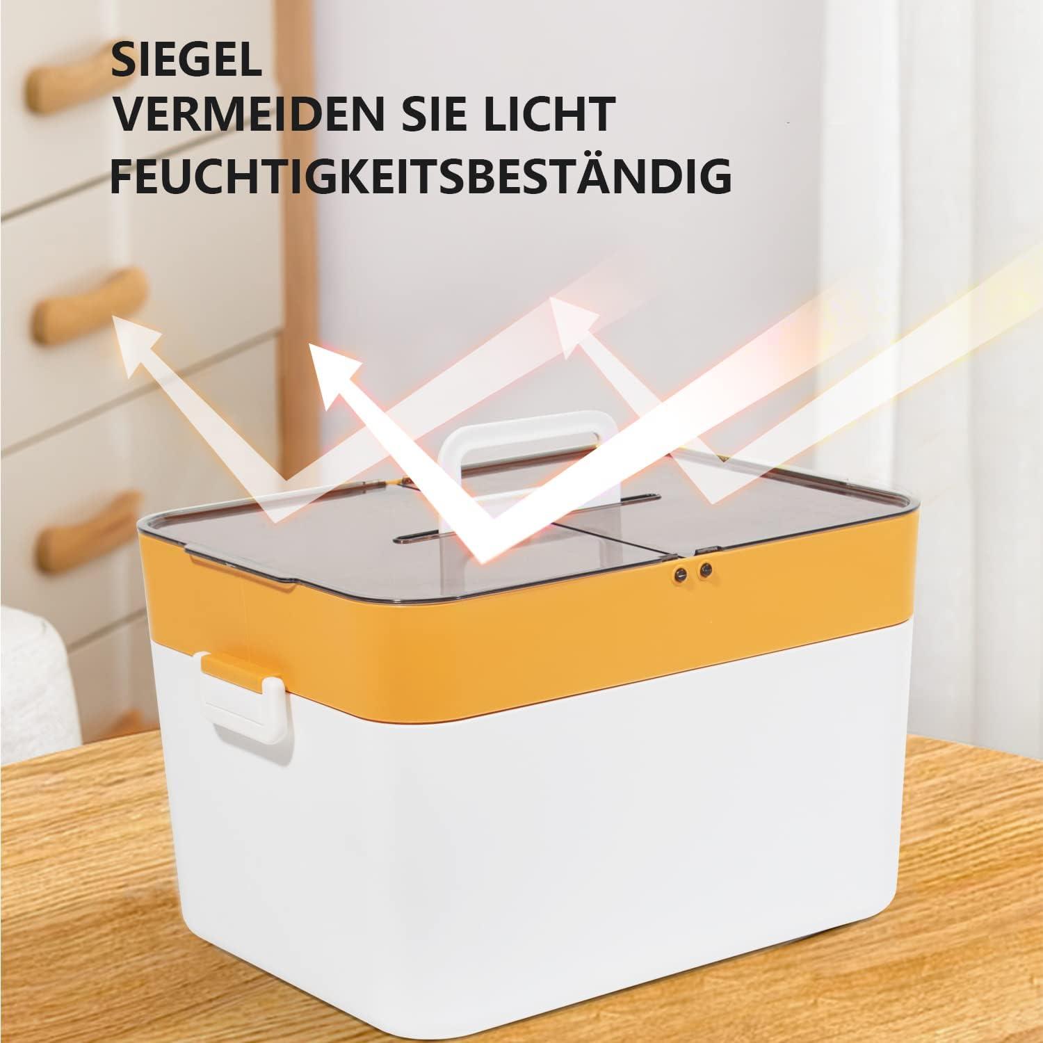 Theo&Cleo Erste Hilfe Box Medizinbox Hausapotheke Orange