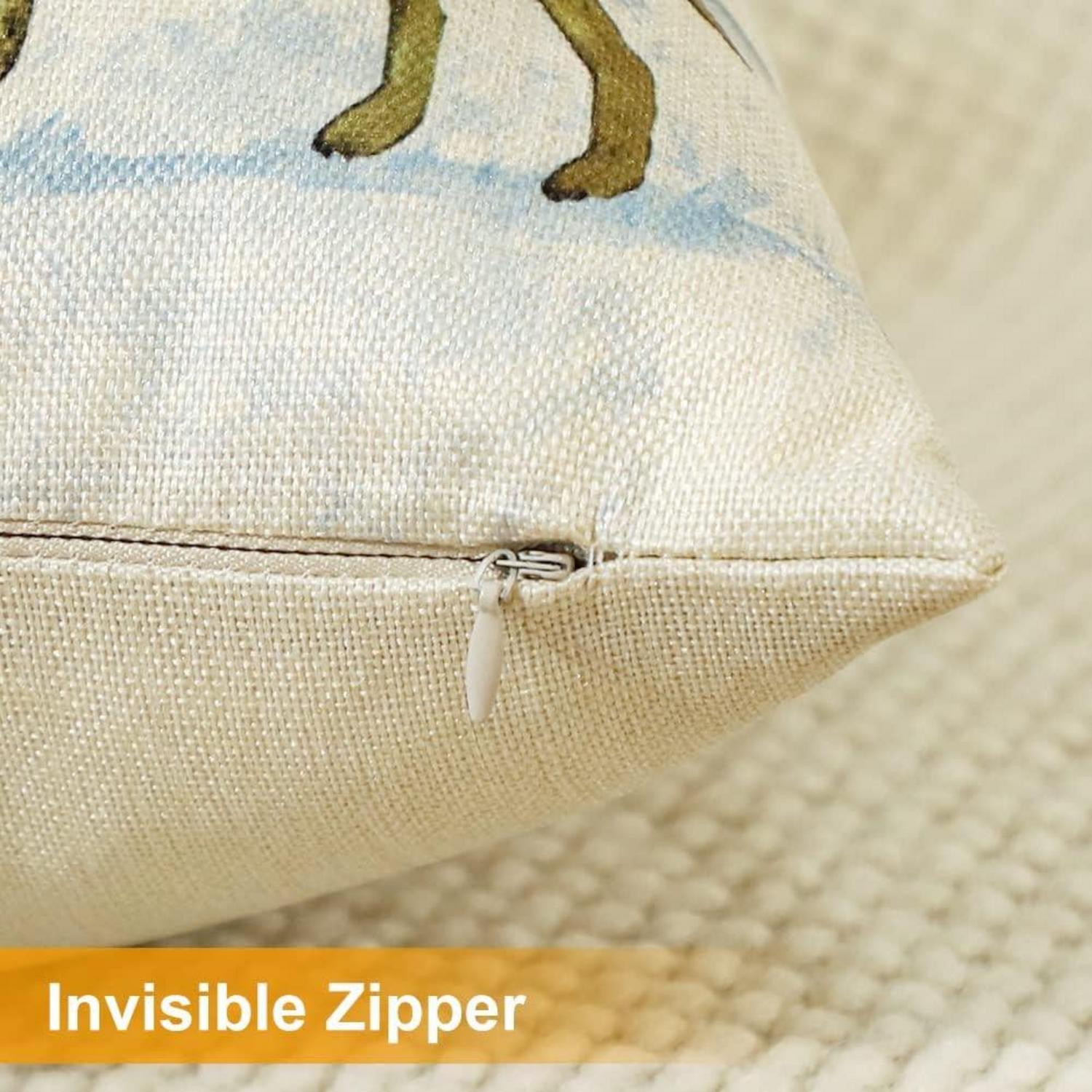 4er Set Weihnachten Kissenbezüge Leinen Dekorative Zierkissenbezüge