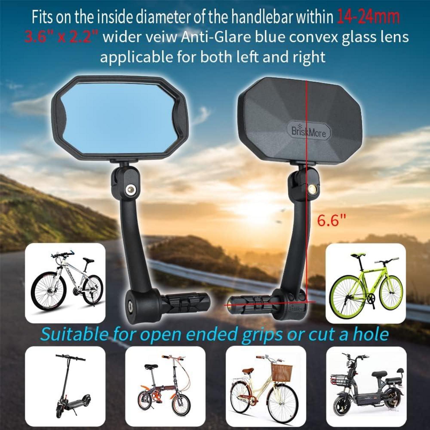 Fahrradspiegel Mountainbike blendfrei blaue Glaslinse