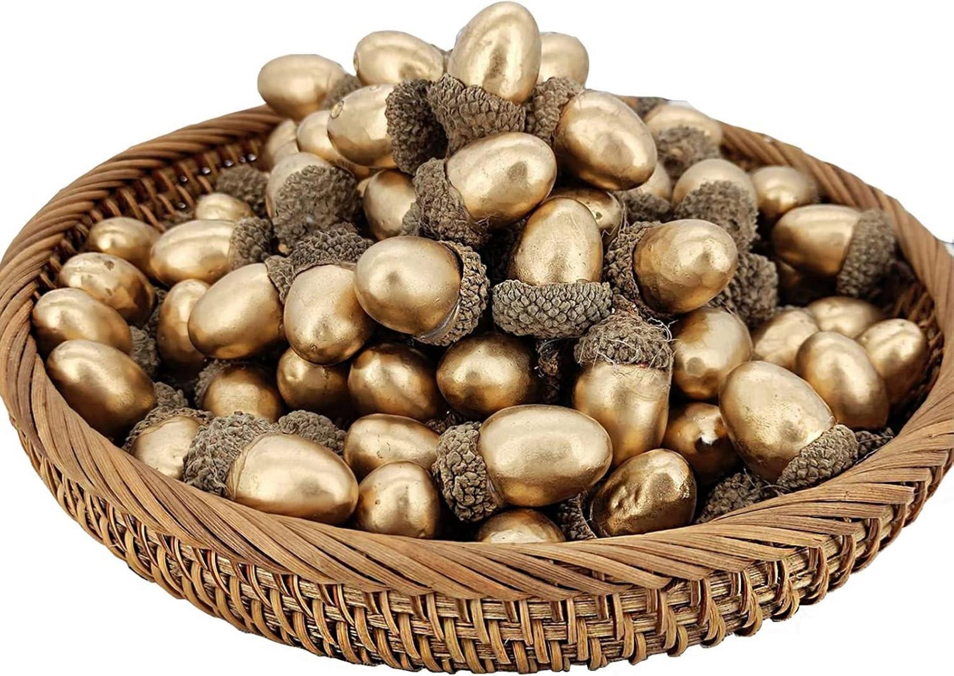 Künstliche Eichel-Dekoration Gold 50 Stück Weihnachten Tischdekoration