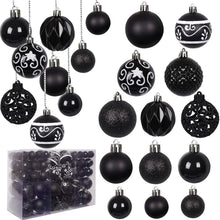 Weihnachtskugeln 100er Set bruchsicher schwarz