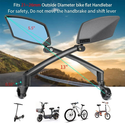 Lenker Fahrradspiegel mit kratzfester Glaslinse und