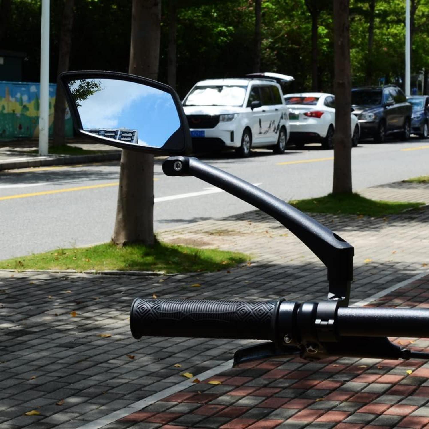 BriskMore Fahrradlenker Spiegel kratzfeste Blaulinse justierbar drehbar links