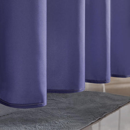 Duschvorhang Polyester Schimmelresistent Wasserabweisend Waschbar Weiß Lila 100x200cm